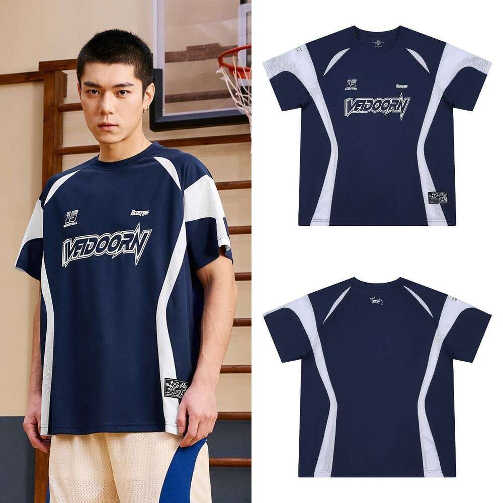 Summer motorcycle American basketball suit instant shooting quick drying T-shirt training sports breathable loose casual top