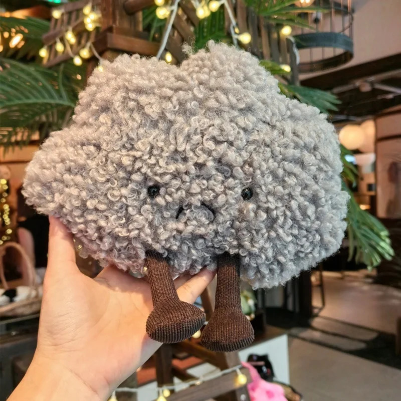 23X26cm Soft Lovely Cloud Shaped Pillow Kawaii Stuffed Plush Dark Clouds Toy Bedding Baby Room Home Decoration Children Gift 250224