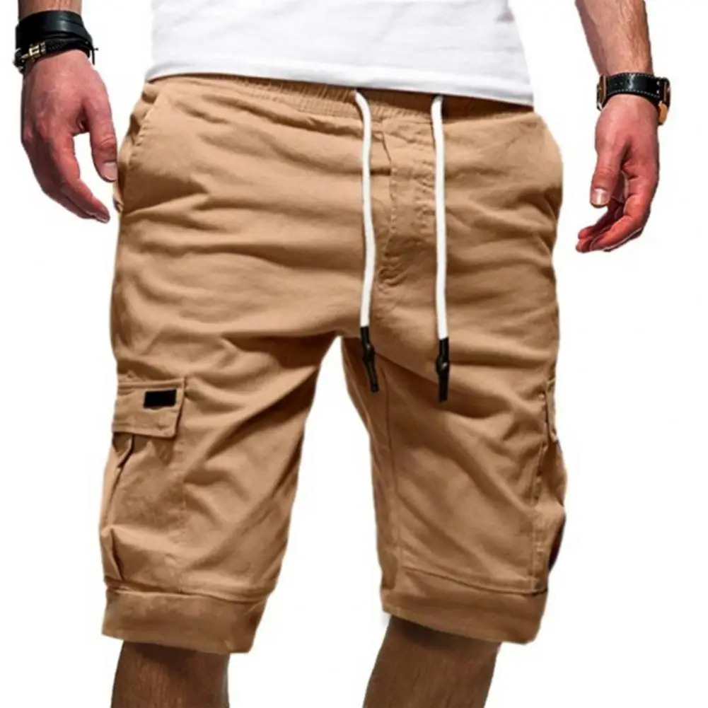 Summer Trend Men Cargo Shorts Drawstring Shorts Short Pants Casual Straight Shorts Fitness Shorts for Men hombre 250225