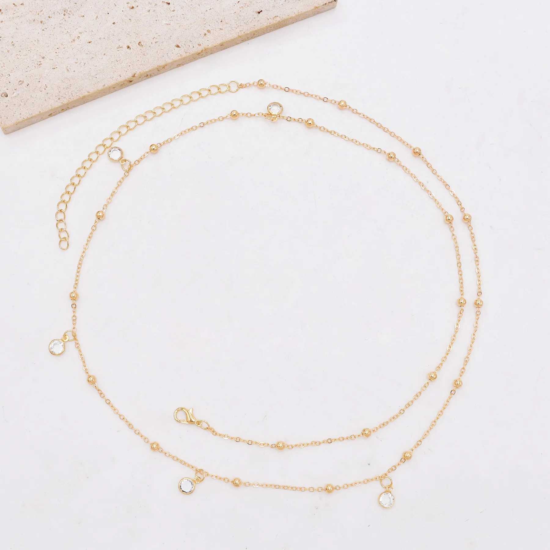 New Gold Thin Girls Belt Womens Fashion Balls Waistchain Vintage New Gold Color Boho Trendy JewelryXJ250224
