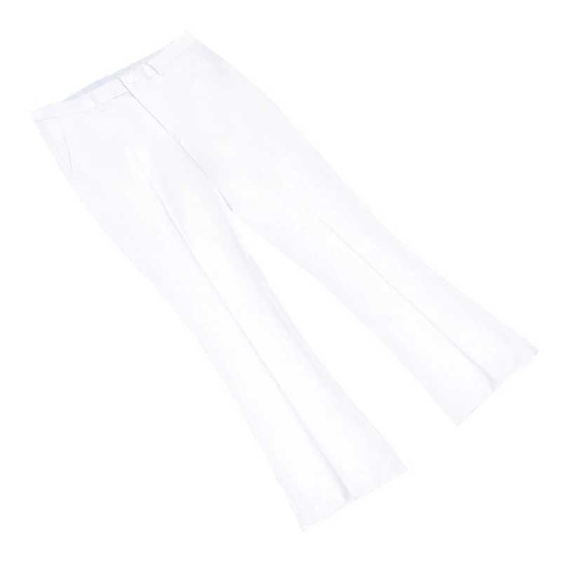 2020 Spring Mens Flaming Trouser Formal Pants Bell Bottom Dance White Set Pants Size 28-30 3 32 33 34 36 37 W250225