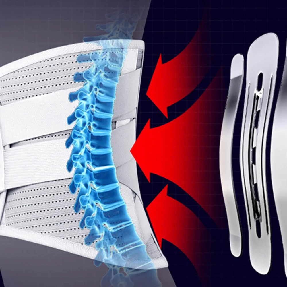 Back Brace for Lower Back with 3D Lumbar Pad Lumbar Support Belt Biomimetic Widened Back Support Bar Herniated Disc Sciatica 250224