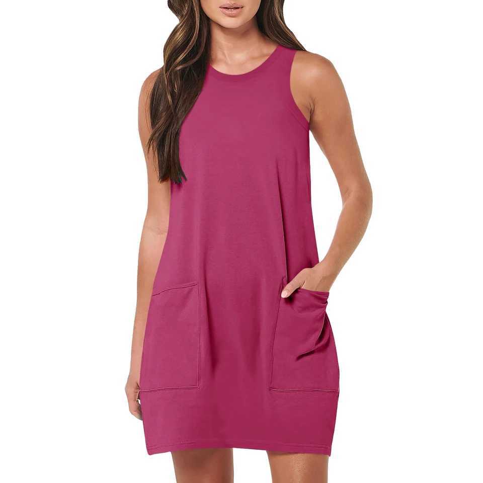 Loose Dress for Women Clothing 2024 Summer Solid Vacation Pullover Beach Sundress Fe Korean Fashion Slim Sexy Short Dresse MXJ250224