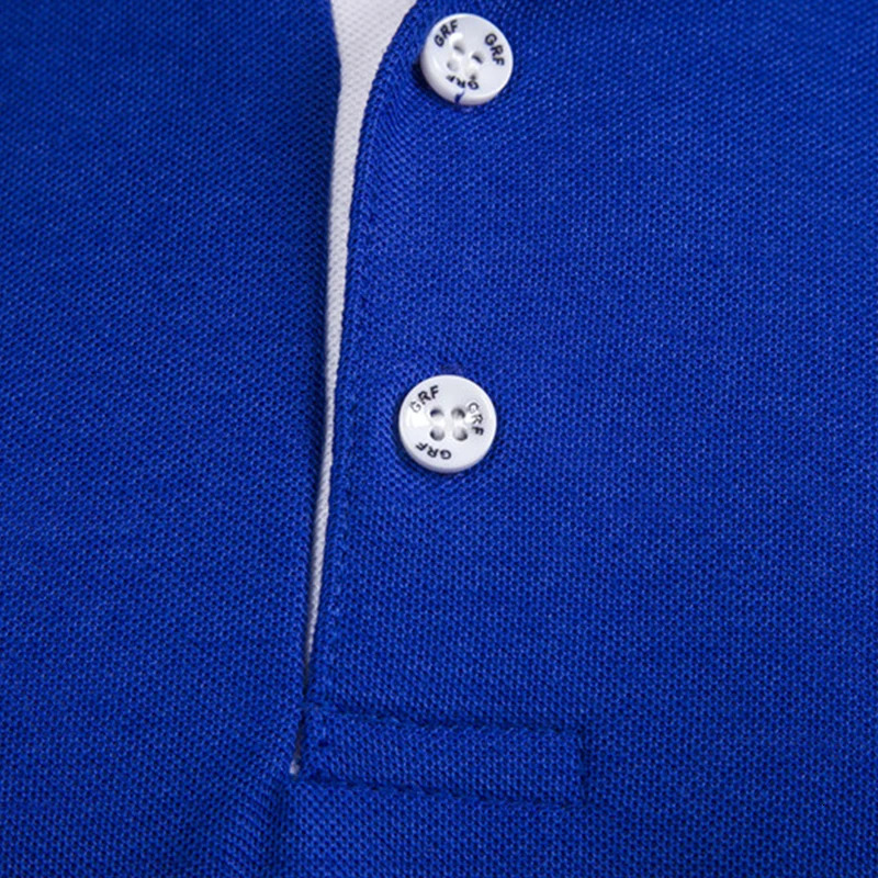 Mens Fashion Boutique Cotton Leisure Stand Collar Long Sleeve POLO Shirts Male Pure Color V-neck POLO Shirts 250224