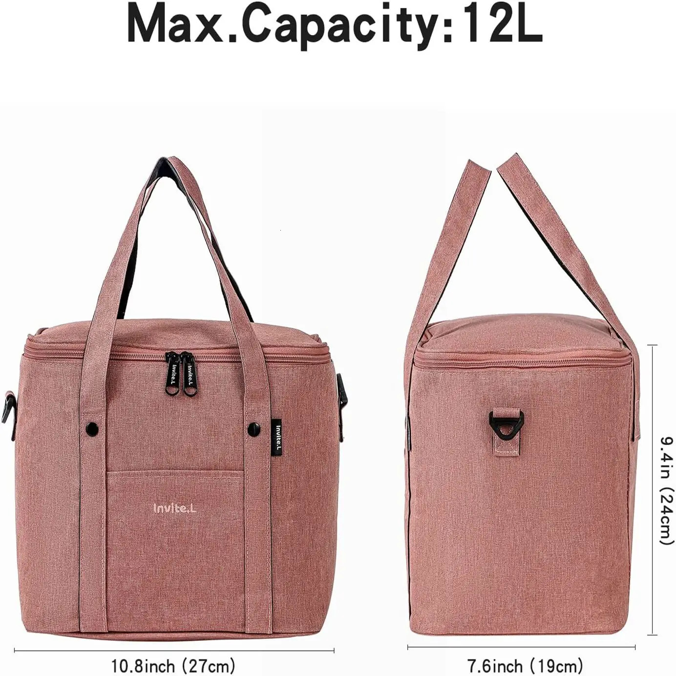1pc Insulated Lunch Bag For MenWomenReusable Large Cooler Box With Shoulder Strap Camping Picnic Bag For And Workers 250224