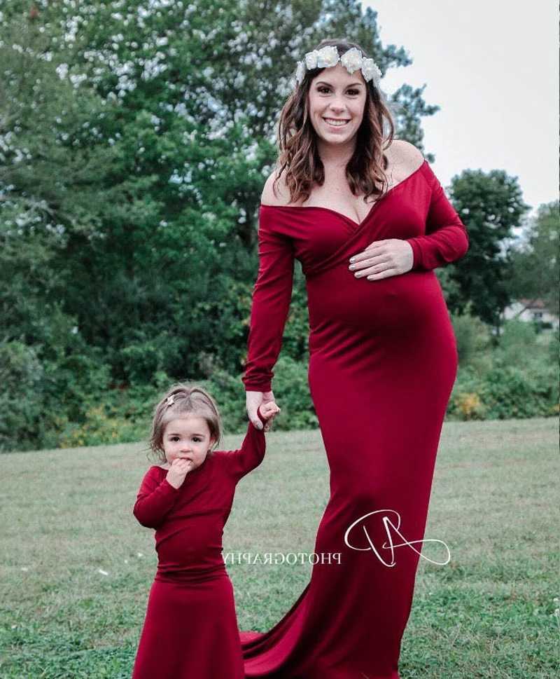 Sexy Maternity Dresses Womens Pregnant Sexy Photography Props Off Shoulders Nursing Long Dress maternity dresses for photo shoot X250224