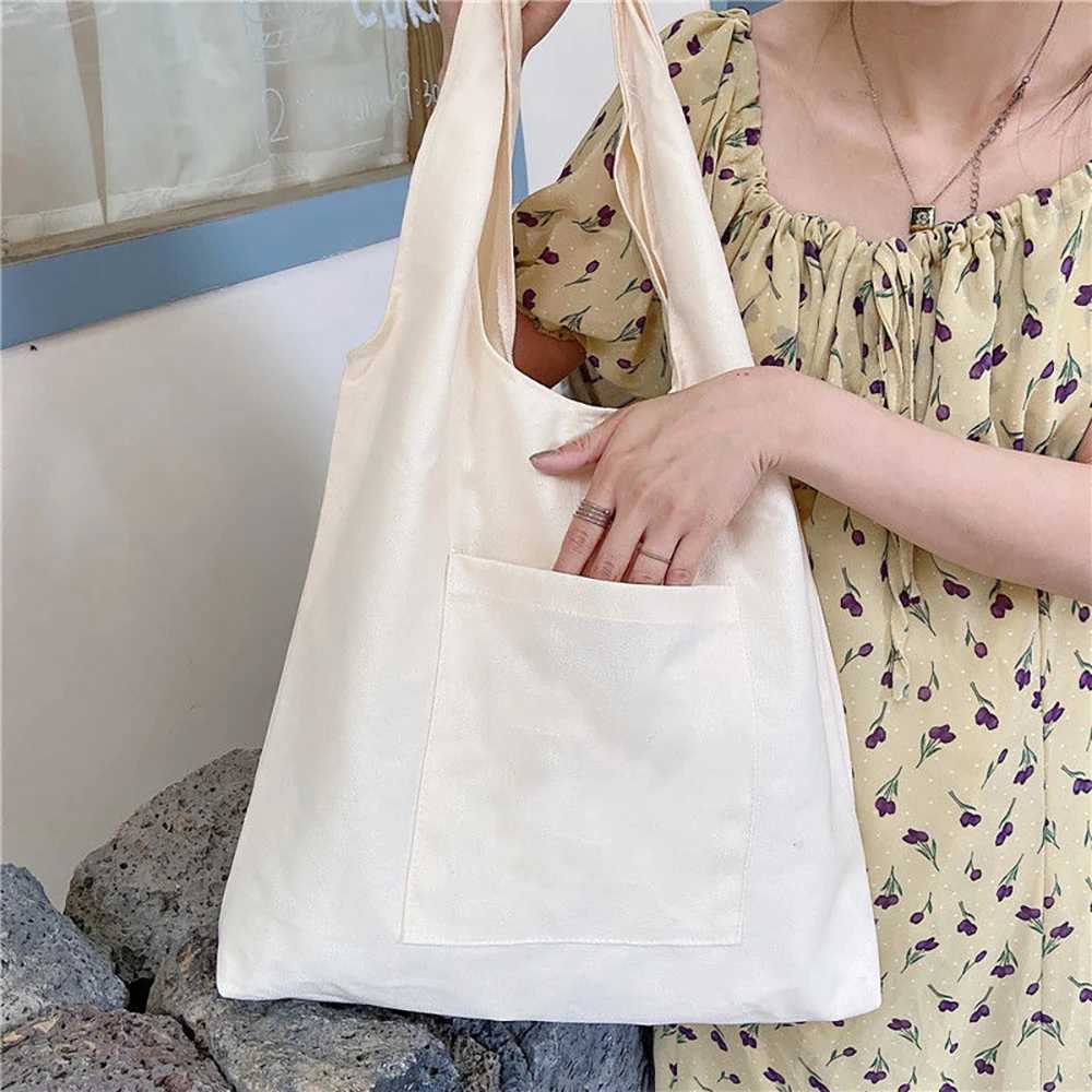 Bags for Women Shopper Canvas Bag Japanese Animation Cartoon Samurai Pure Cotton Handbags Portable One-shoulder Shopping Bag Z250224