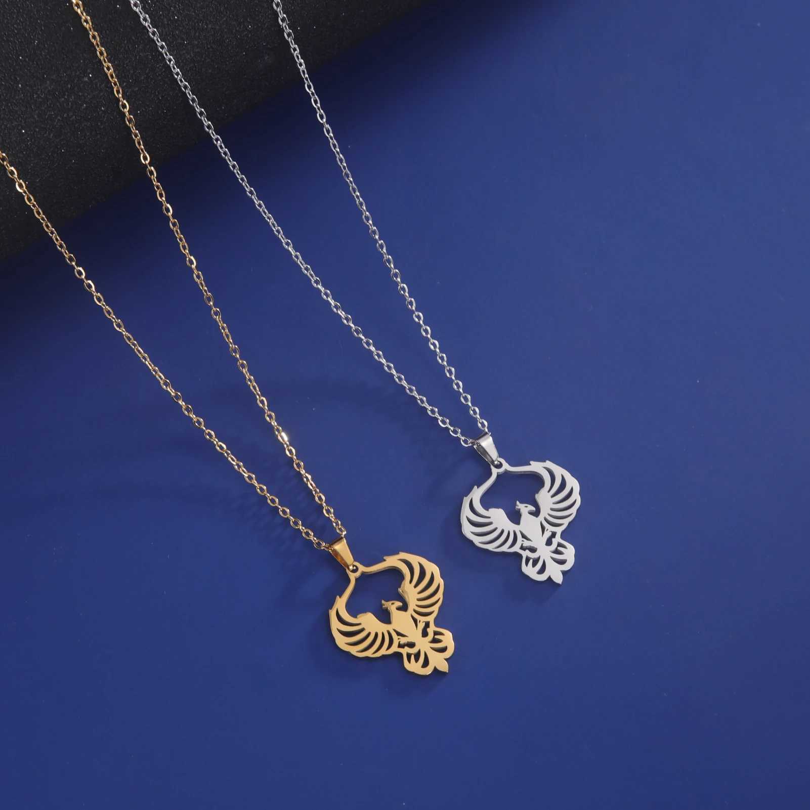 Phoenix Necklace Supernatural Amet Chain God Bird Gift For Wan Men Kid Child Gold Color Stainless Steel Pendant Jewelry X250224