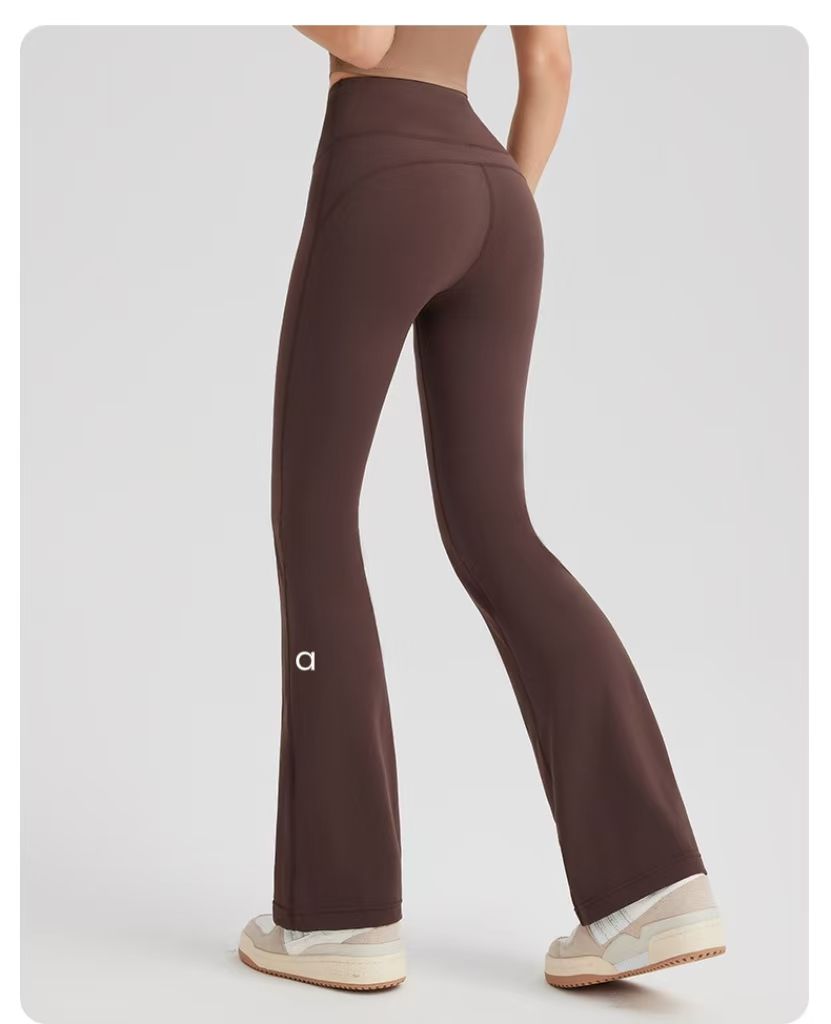 A1155 Womens Flared Pants bell-bottoms Long Ladies High Waist Soft High Wasit Trousers Wide Leg Yoga Fitness 5521155