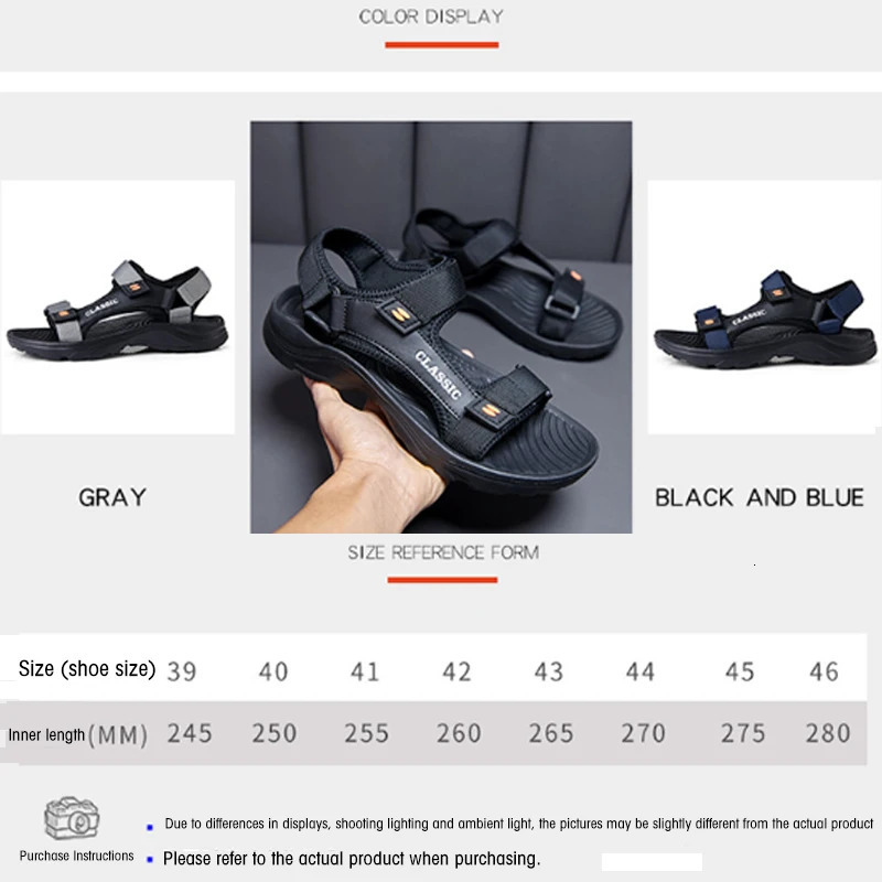 Sandals For Men Summer Sports And Leisure Slippers Non Slip For Driving Worn For Vacation Beach Sandals Non Slip 250224