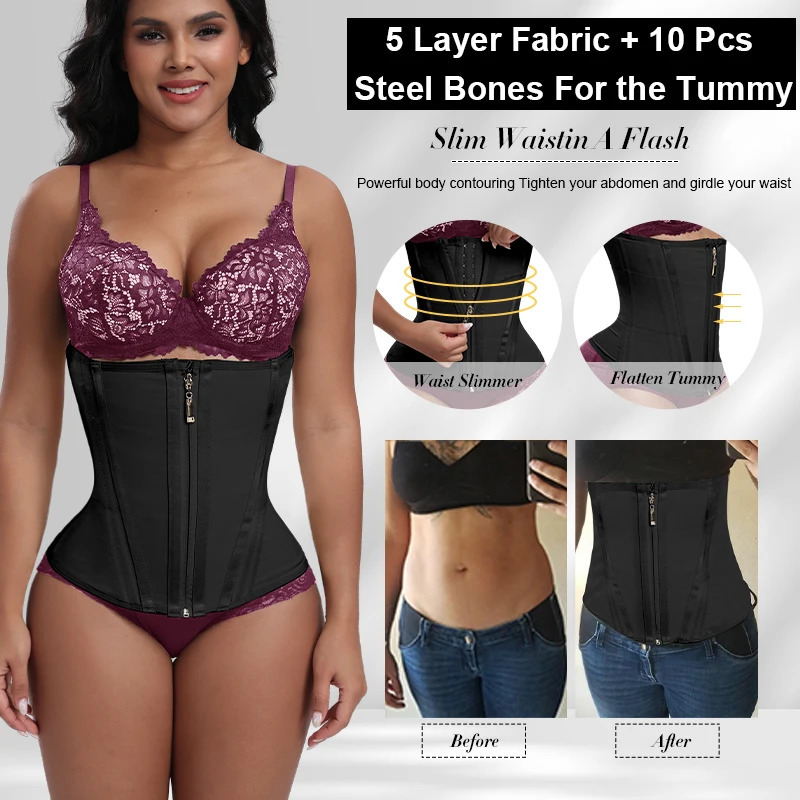 Slimming Waist Belt Body Shaper Women Tummy Control Flat Belly Double Layered Shapewear Corset Belt 250224