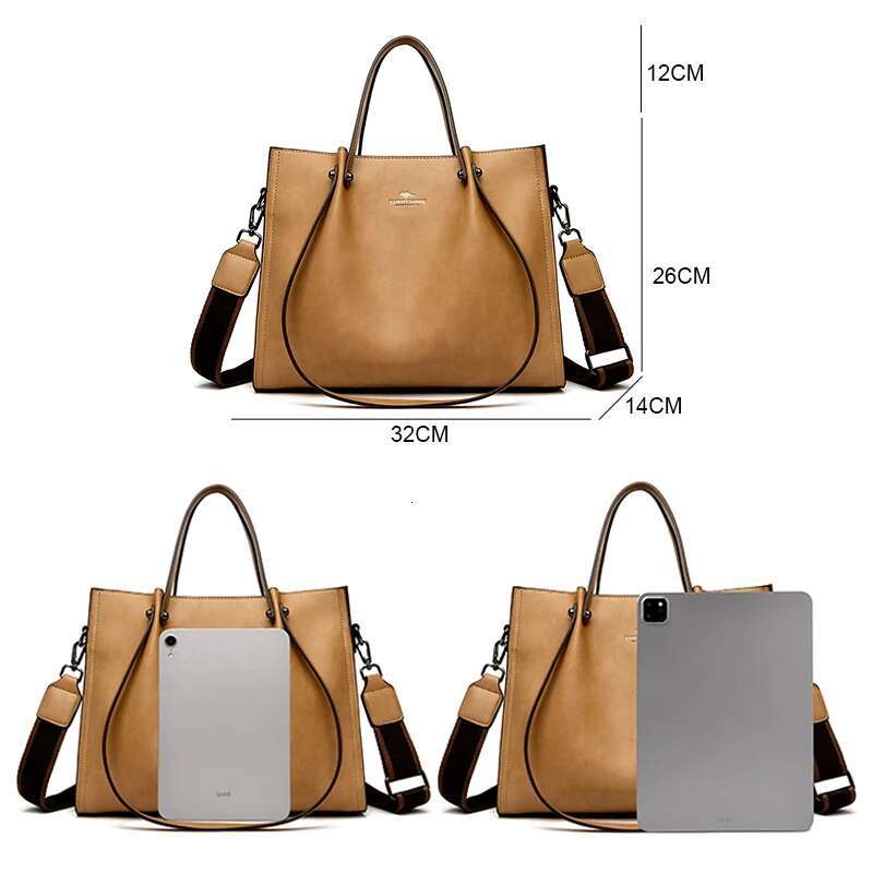 Three Layer Handbags 100% Genuine Tote Crossbody Shoulder Bags For Women New Style4 New Soft Leather Casual Bag Sac