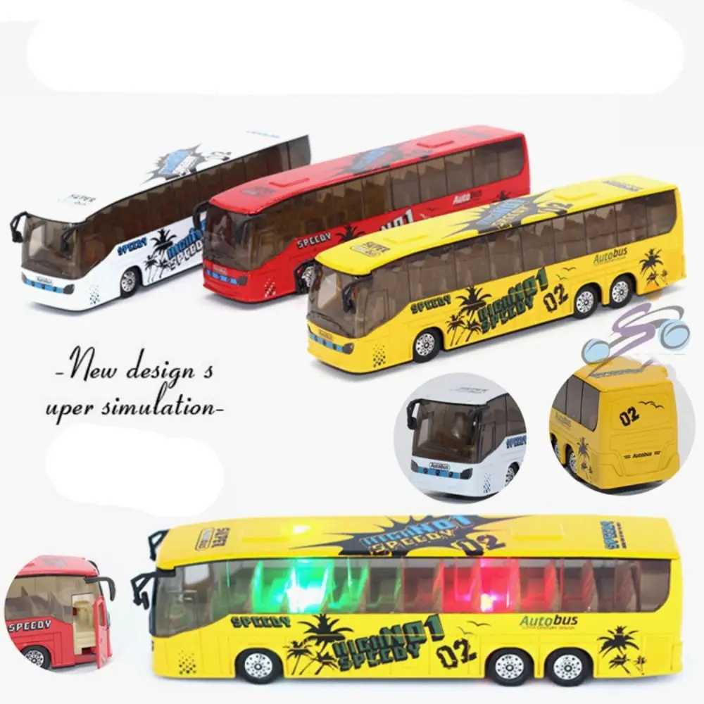 Hobbies Light and sic High Imitation Alloy Vehicle Model Extended Bus Toys Pull Back Free shipping