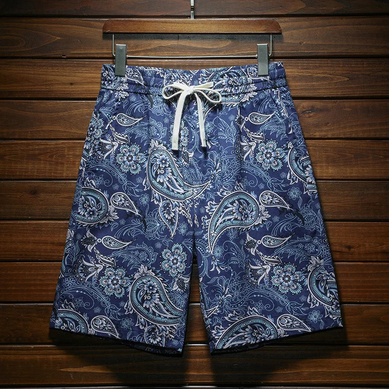 Beach Shorts Mens Summer Thin Cool Breathable Outdoor Pants Handsome Personality Fashion Printed Loose AllMatch Casual 250222