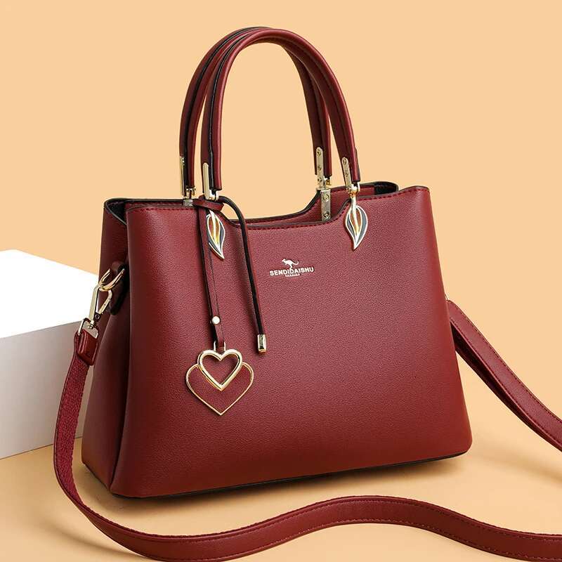 3 Layers Leather Designer Handbags High Quality Casual Tote Bags For Women Shoulder Bag Sac A Main