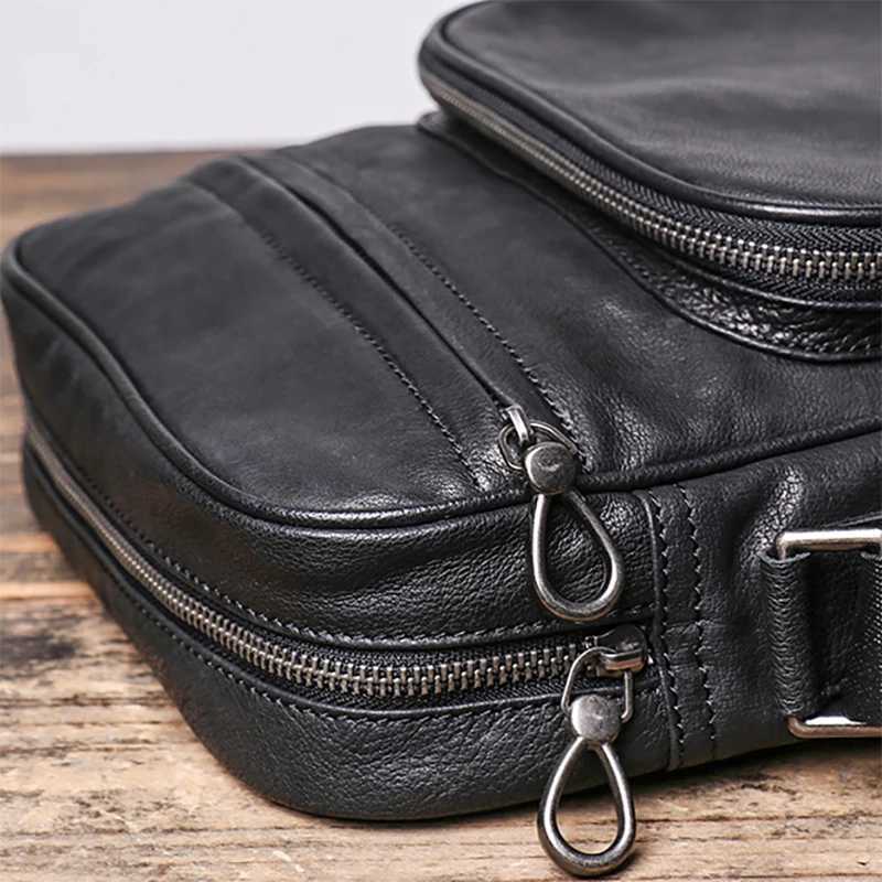 GURO Mens Genuine Leather Shoulder Bag Luxury Design Trend Crossbody Top Layer Cowhide Messenger Bag Daily Casual Business Bags Z250225