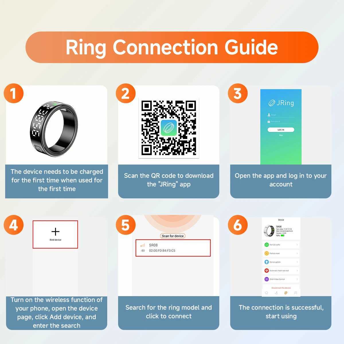 New High Performance Smart Ring With 5ATM Waterproof Gesture Operated Camera Video Health Monitoring and Durable Battery W250225