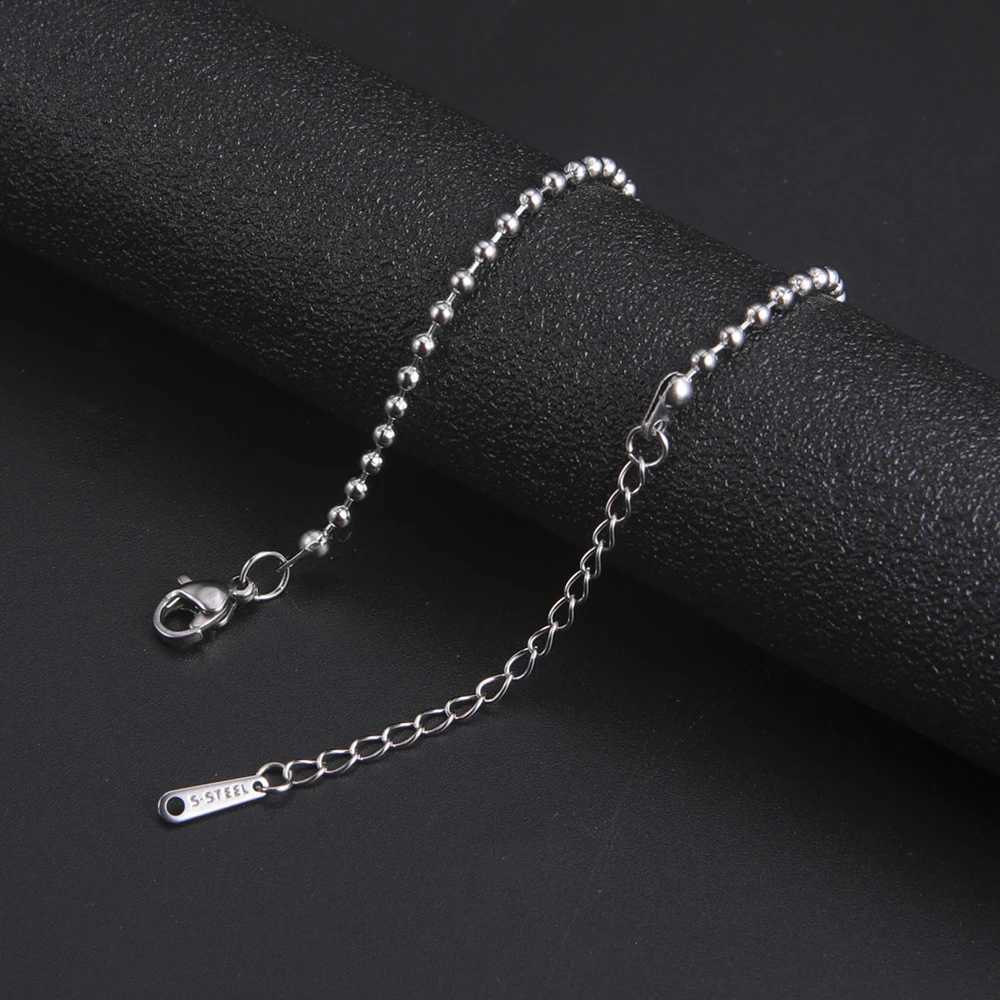 Simple Stainl Steel Bracelet for Men Women Fashion Bead Trend Bracelet Hand Jewelry for Couple GiftXJ250225