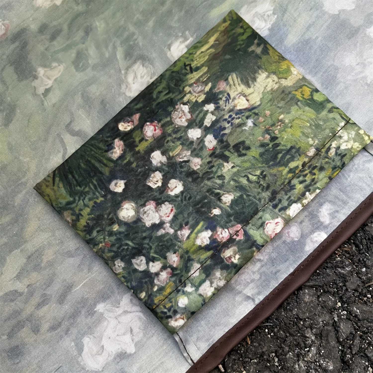 Rose oil spray paint fashion bag foldable shopping bag reusable grocery storage bag nylon portable shoulder bag travel handbag Z250224