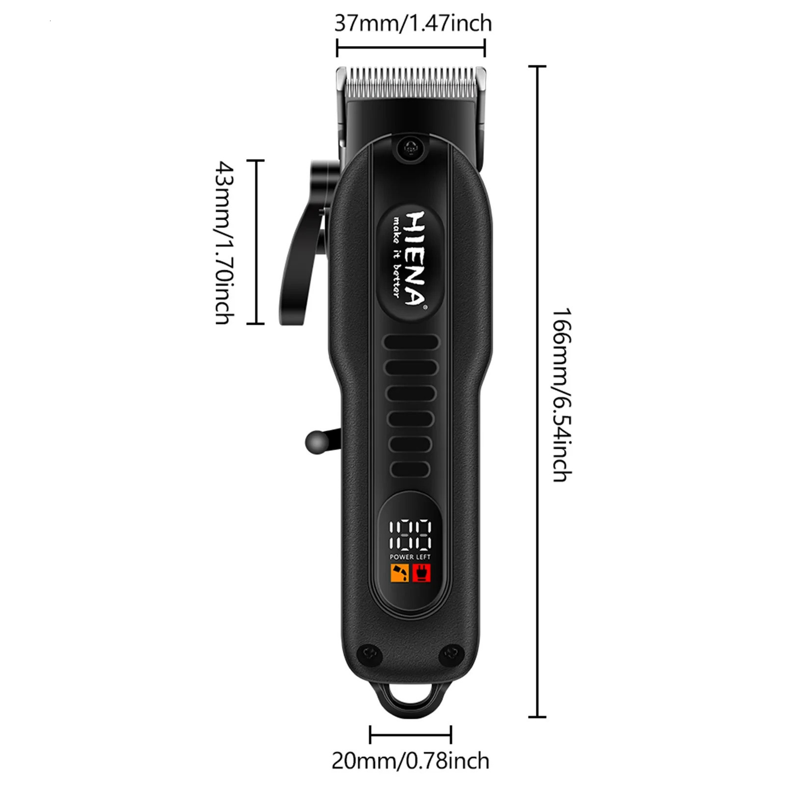HIENA Hair Clippers 1200mah Powerful Battery Electric hair Trimmer Professional barber cutting machine Cordless clippers 250217