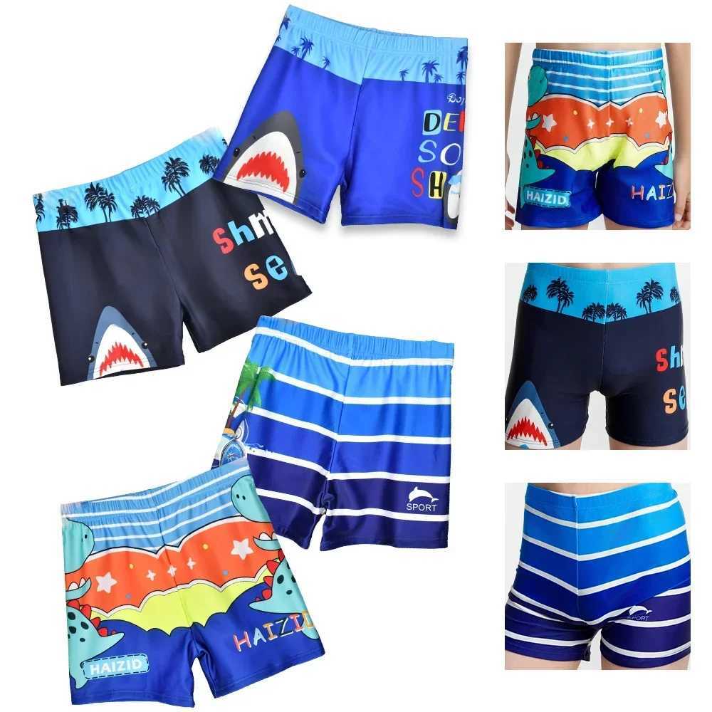 2025 Summer Cartoon Boys Swim Trunks Children Swimwear Pattern Toddler Kids Swimsuits Boys Elastic Waist Beach Shorts L-3XL X250224