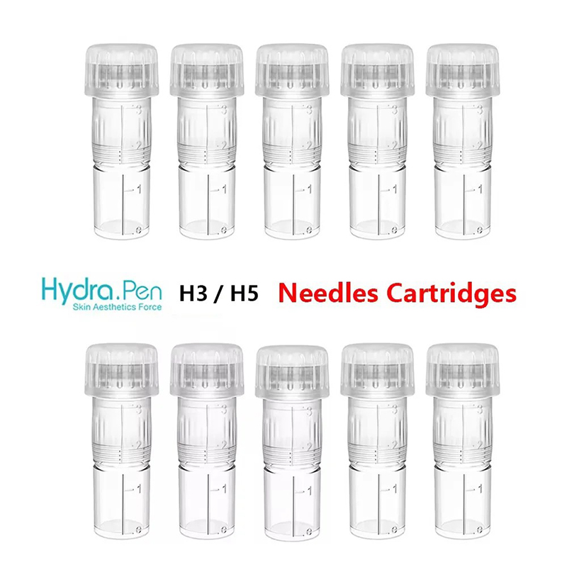50Pcs Hydra Pen H5 Microneedle Cartridge 4-pole EMS Microcurrent Microneedling 12pin 24pin 36pin HS HR for Dermapen H5 Hydra.Pen H3 Nano-HR Nano-HS H1