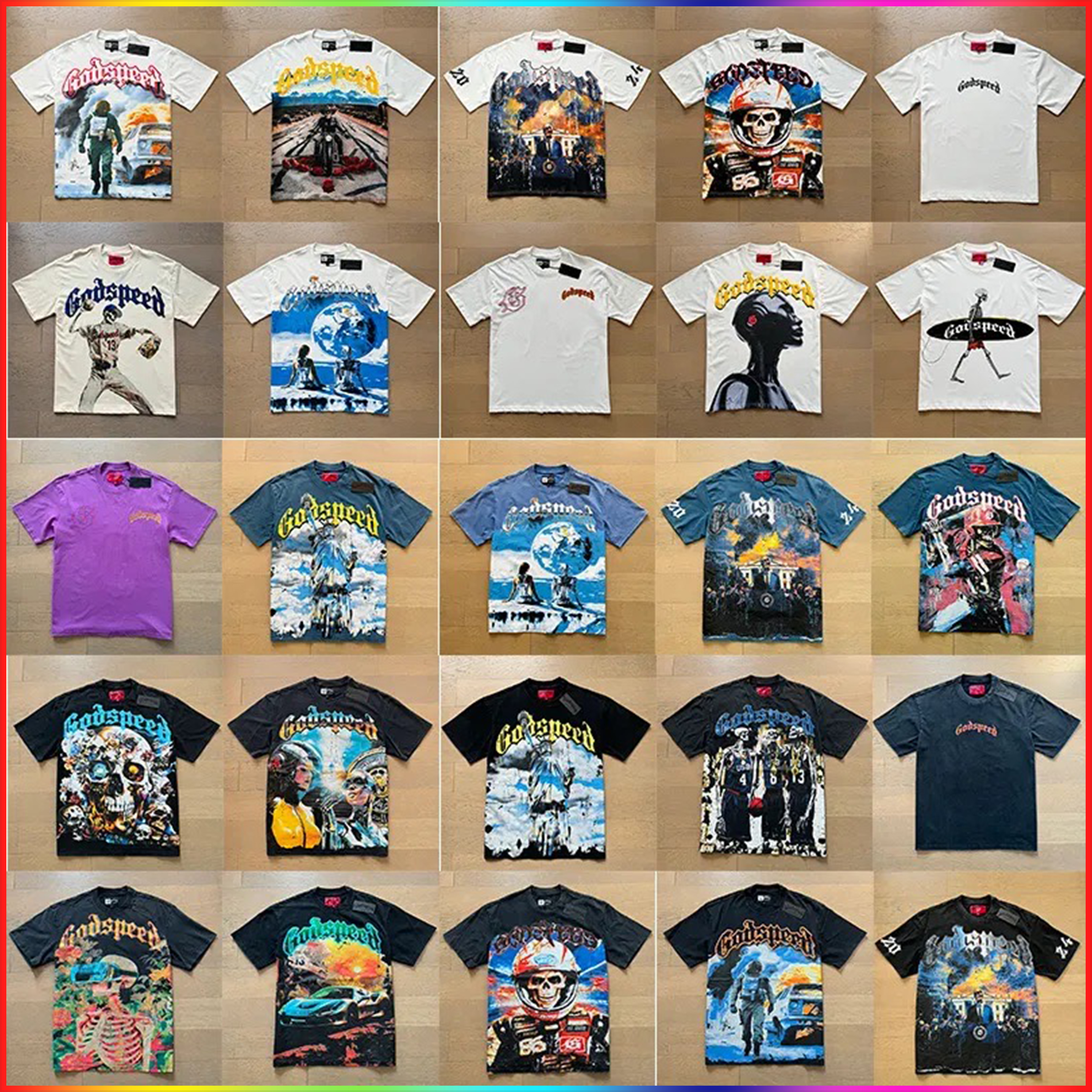 America summer mens womens t shirts Graffiti Letters Hip Hop Graphic print street Fashion Mens O-Neck Tshirt 2025 New Shirts European and American Men's Casual T-Shirts