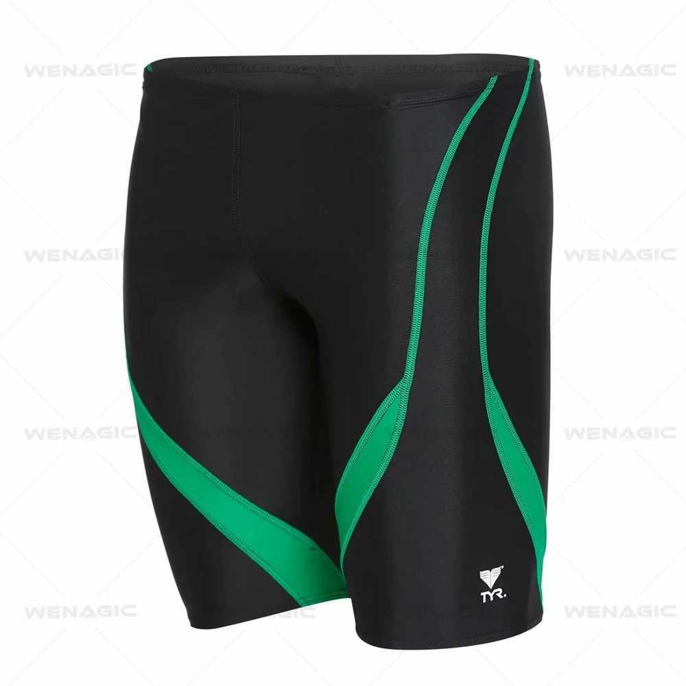 Summer Men Swimwear Training Swim Shorts Trunks Beach Tight Swimming Pants Swimsuits Jammer Running Sports Surf Shorts TrunksXJ250224