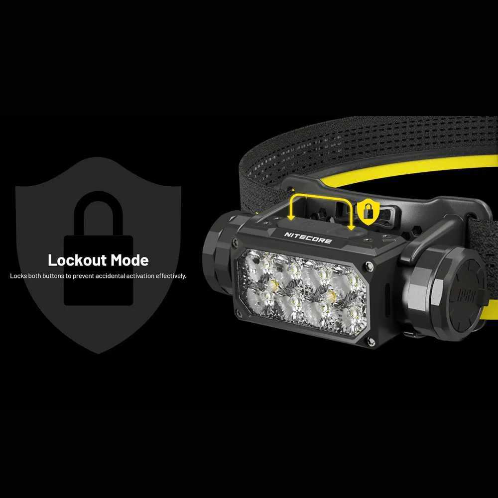 2025 NITECORE HC65 UHE 2000 Lumen Headlamp LED Headlamp White+Red Outdoor Camping Hiking Light Black/Grey X250225