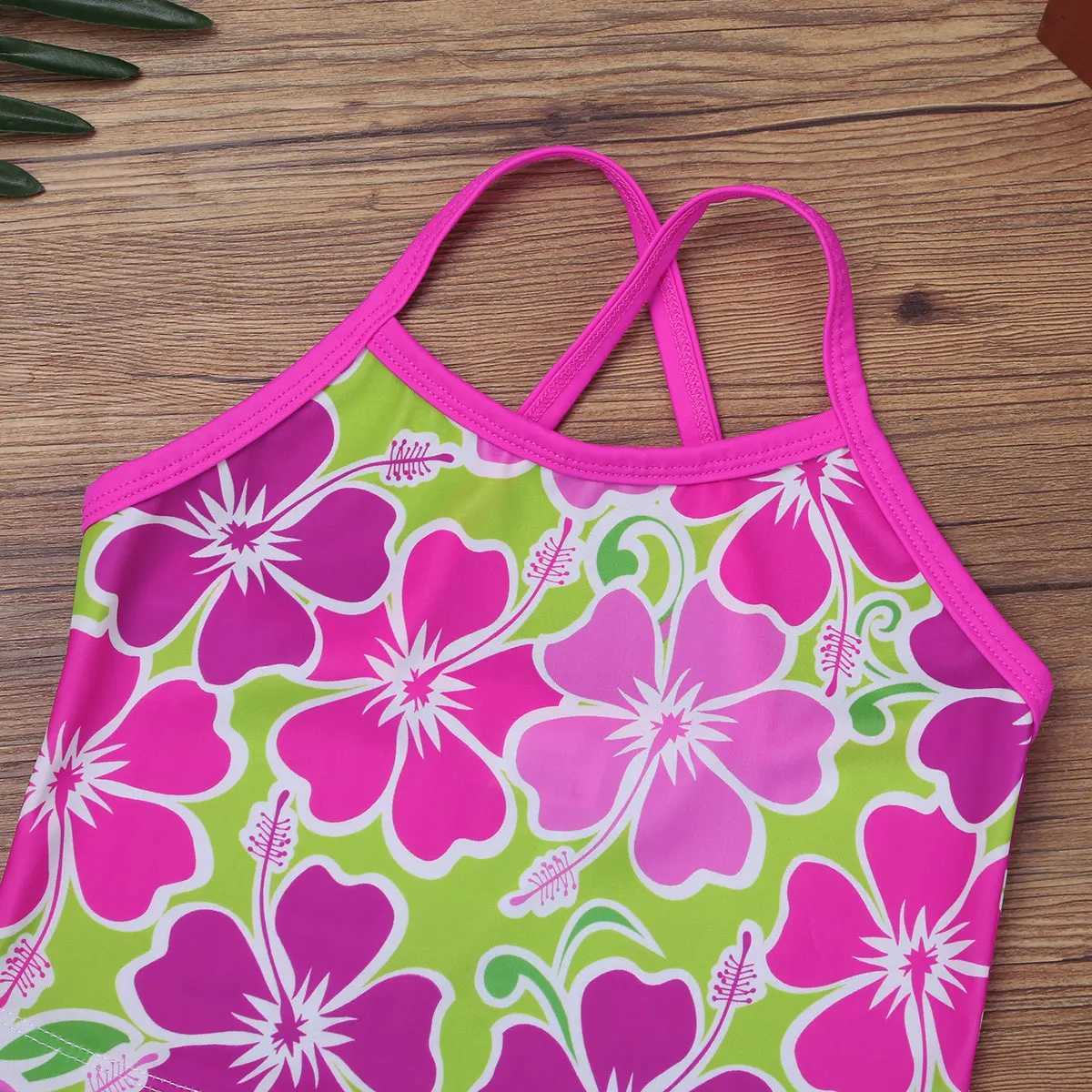 Toddler Baby Girls Summer Swimwear Bathing Suit 2 Pieces Bikini Set Kids Floral Print Swimsuit Children Beachwear Baby Clothing X250224