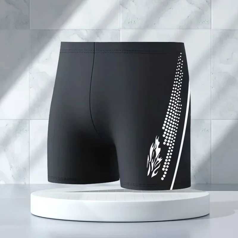 Mens high waisted breathable swim dry quick drying adult swimsuit comfortable lining swimming pool hot springXJ250224