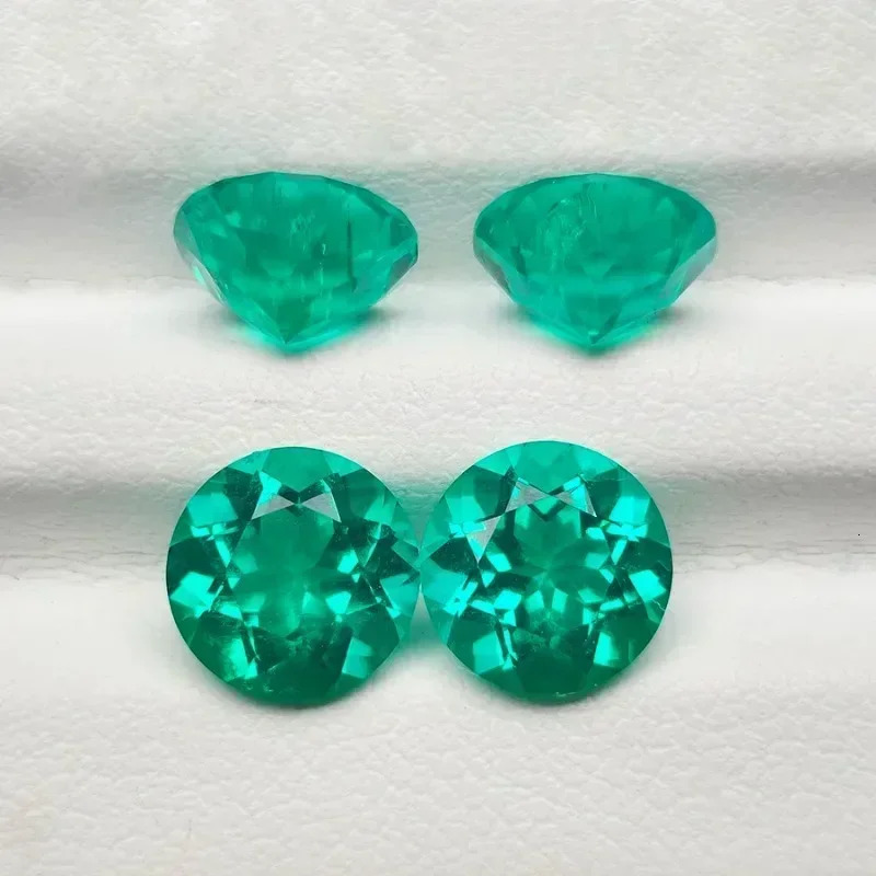 Lab Grown Columbia Emerald Round Cut Hydrothermal Gemstone VVS1 for Jewelry Rings Earrings Making Selectable AGL Certificate 250222