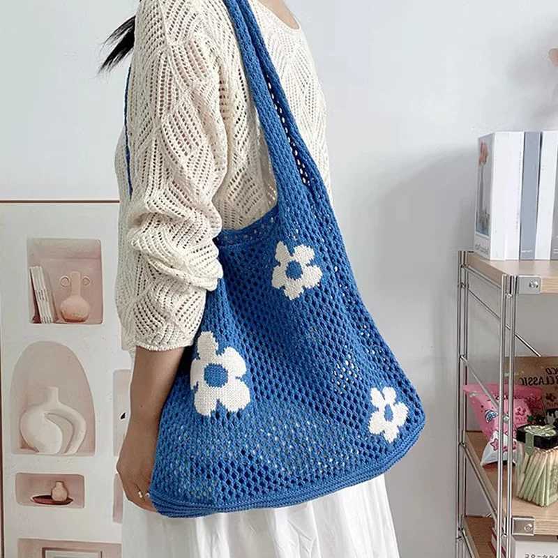 Women's Handbag, Hollow Mesh Shoulder Bag, Fashion Handbag, Super Cool Knitted Handbag, Travel Beach Handbag