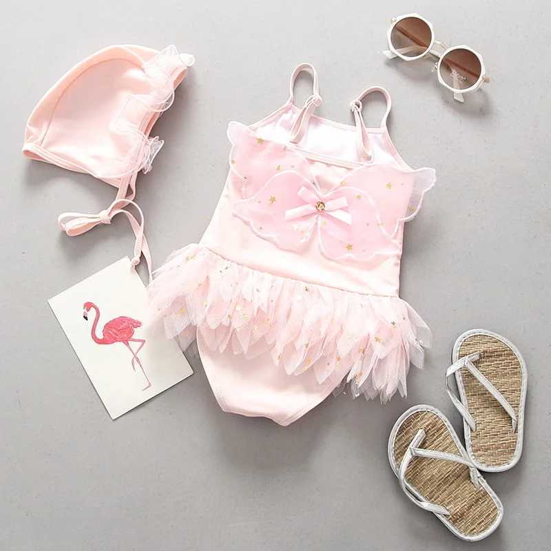 Girl Baby Swimsuit Princess Fashion cartoon Ballet One Piece Kids Sequin Tulle Swimsuit X250224