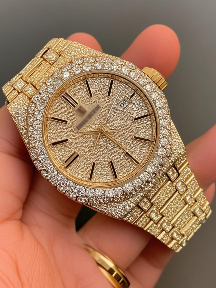 VVS Top Quality Automatic Mechanical Women Designer Men Moissanite Pass test Watches Iced Out Vvs Dia Watch Free Fast delivery