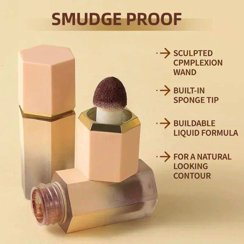 Liquid contour stick natural matte finish highlights shadows waterproof Vshaped pen makeup 250219