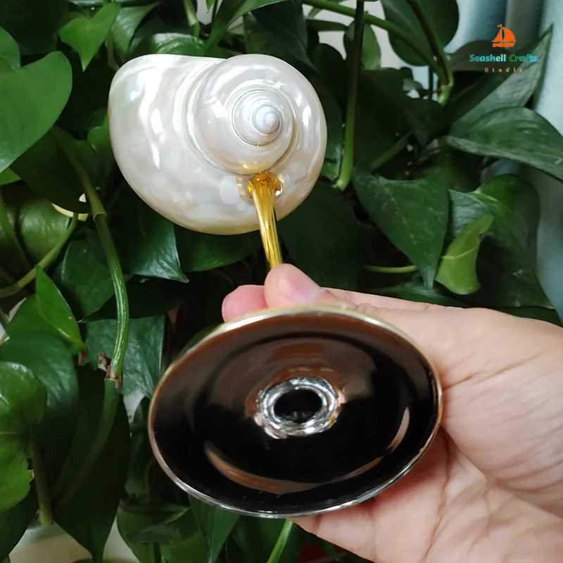 Natural Conch Shell Wine Glass Cup Handmade Wedding Glasses Martini Glasses Goblet Cocktail Drinkware Drinking Stemware GiftsXJ250225