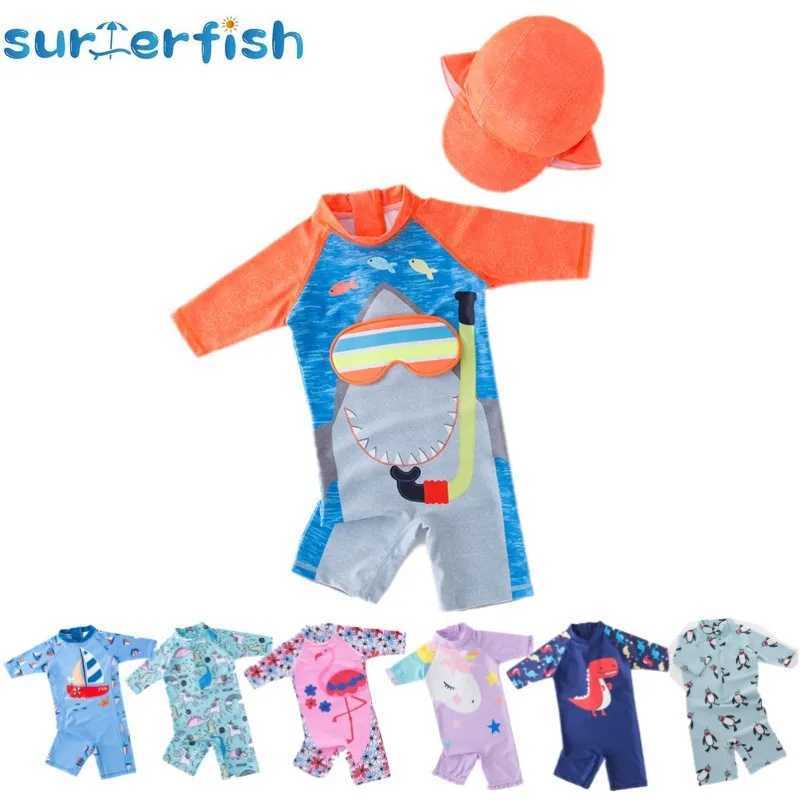 Baby swimsuit with hat childrens swimsuit X250224