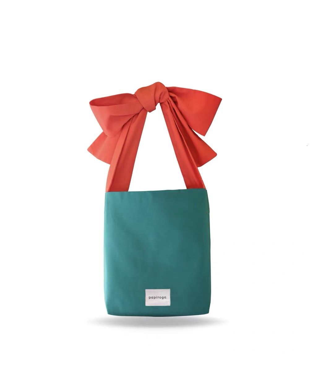 Spanish Bow With Contrasting Straps, Adjustable Back, French Style Shoulder Dopamine Armpit Bag, Cloth Bag designer handbags women