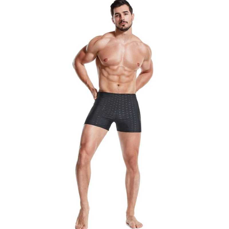 Imitation Shark Skin Mens Boxer Swimming Trunks Adult Boxer Swimming Trunks Beach Quick-drying Five-point Hot Spring ShortsXJ250224