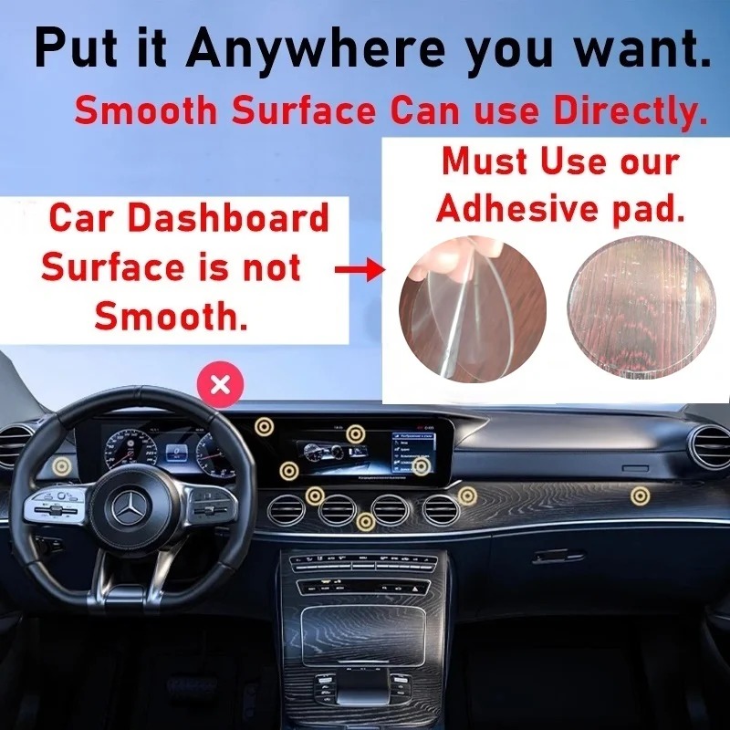 Metal Universal Vacuum Magnetic Car Phone Holder Mount Adjustable Suction Foldable Phone Stand for Gym Bath Shower Home