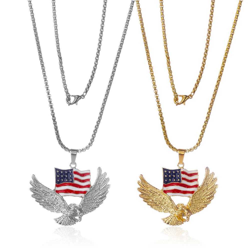 1pc Alloy Paint Flag Pendant Necklace Versatile Fashionable Style Charms Jewelry for Wen Men Luxurious Gifts X250224