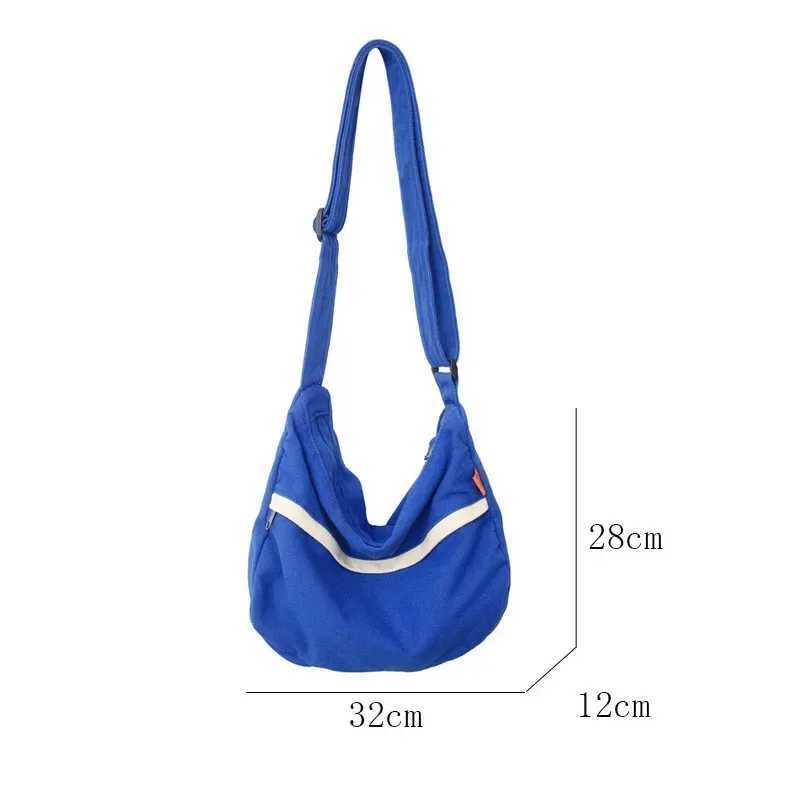 Canvas Bags For Women Vintage Handbags Casual Shoulder Crossbody Bag Eco Bag Korean Messenger Bag Y2K Unisex Black Shopper Bag Z250225