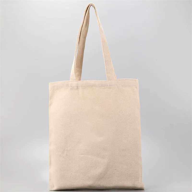 5 pieces of natural cotton canvas handbag reusable vegetable shopping bag cross body shoulder bag environmentally friendly shopping bag Z250224