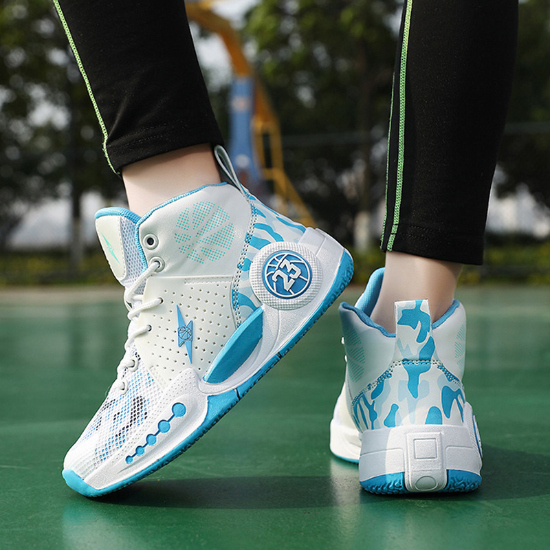 Children's Youth Basketball Shoes Sneakers Kids Professional Training Sport Boy Girl Basketball Shoes Happysteps Trainers With Large Sizes US13C-