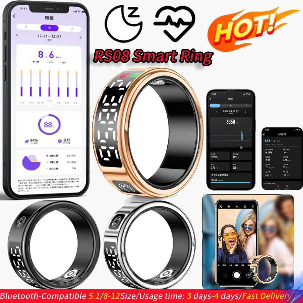 RS08 Smart Ring 5ATM Waterproof Health Monitor Multi sport Mode Health Fitness Ring Bluetooth Compatible 5.1 Suitable for Android iOS W250225