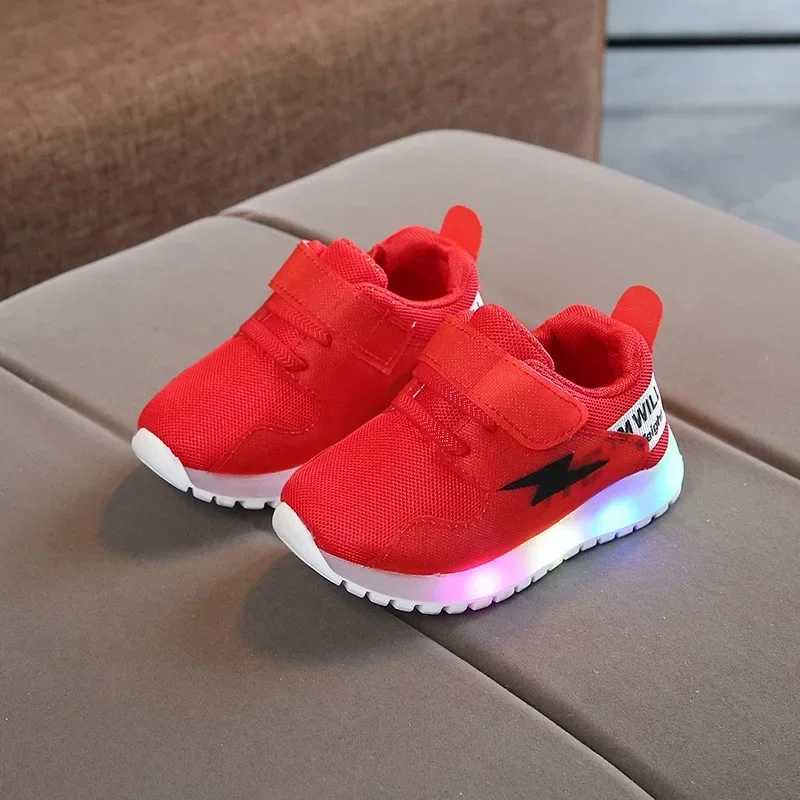 Kid Tennis Shoe Autumn New Luminous Children Sneaker Boy Fashion Girl Shoe Breathable Light Kid Shoe Gril Casual Sport ShoesT250225
