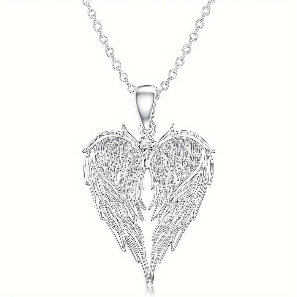 Elegant Angel Wing Pendant Necklace Exquisite Fashion Elegance Paradigm for Banquet Day Wearing Jewelry Gifts X250224
