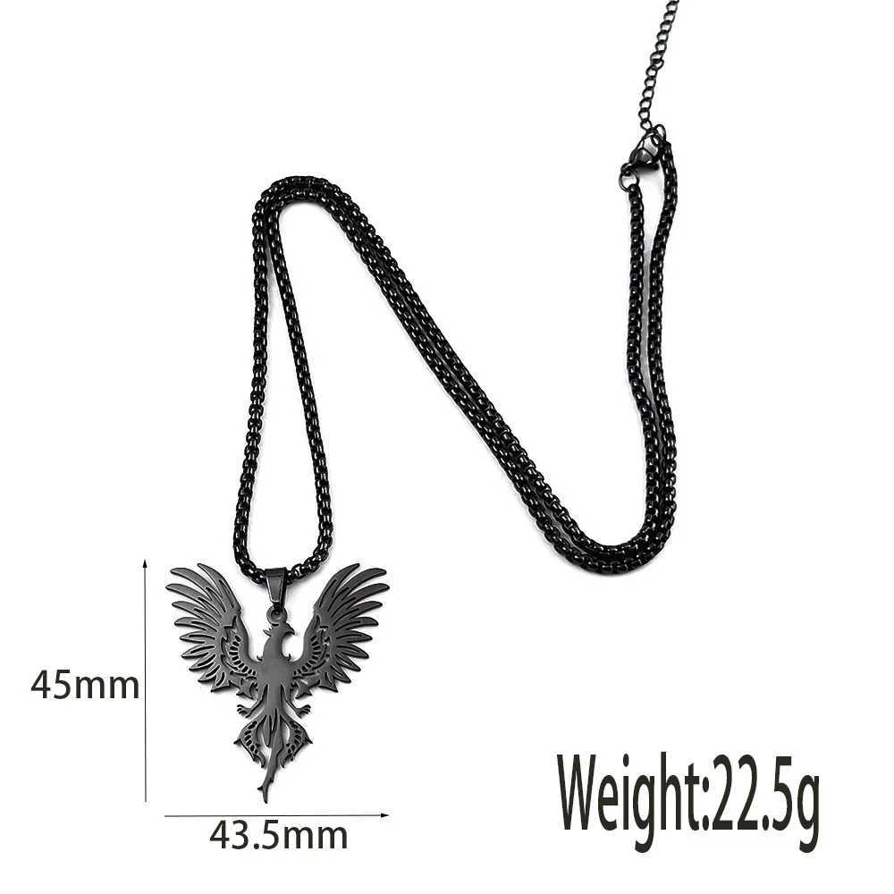 Trendy Phoenix Pendant Necklace for Wen Girls Stainless Steel Gold Color Neck Chain Choker Lucky Bird Jewelry Gift X250224