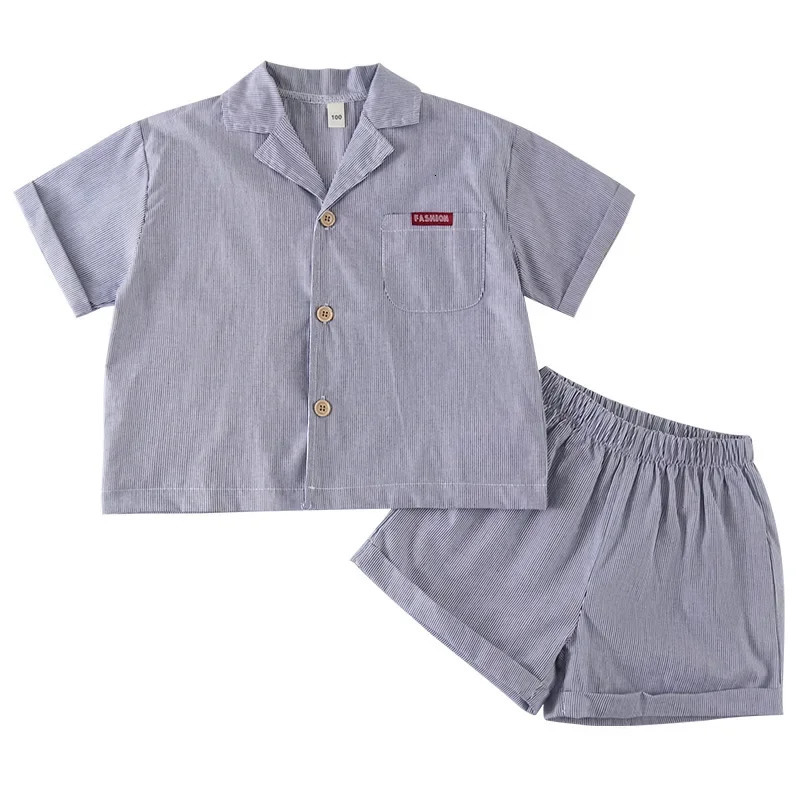 5358 Brothers and Sisters Clothes Summer Baby Boys Suit Shirt Short Leisure Or Girl Dress 250221